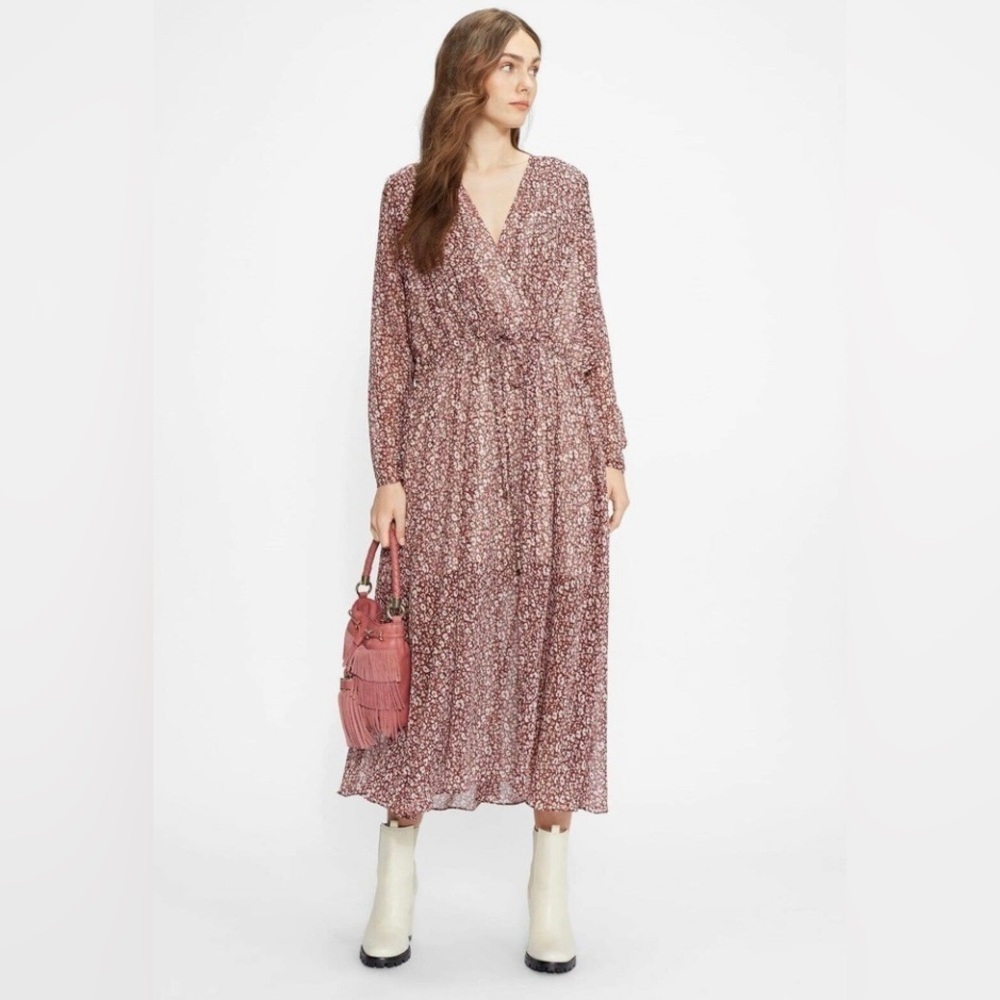 Ted Baker Vallyy Draped Midi with Batwing Sleeve NWT size 0 retail $340
